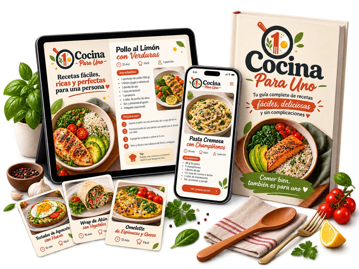 Cocina Para Uno en celular, tablet y guía digital