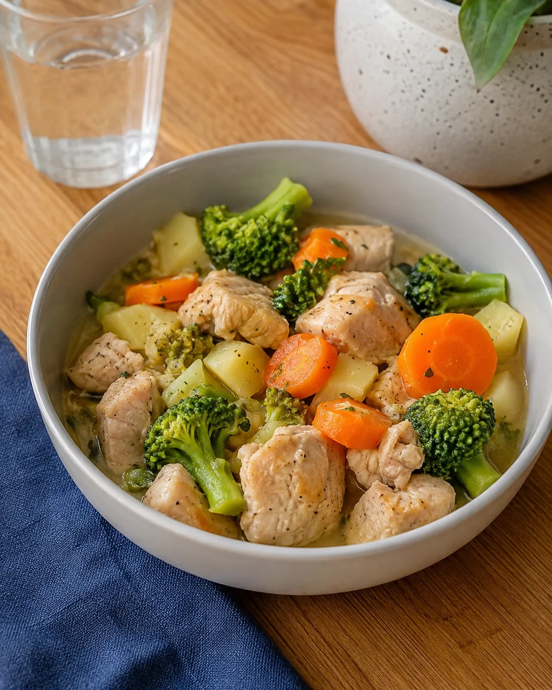 Bowl tibio de pollo y verduras