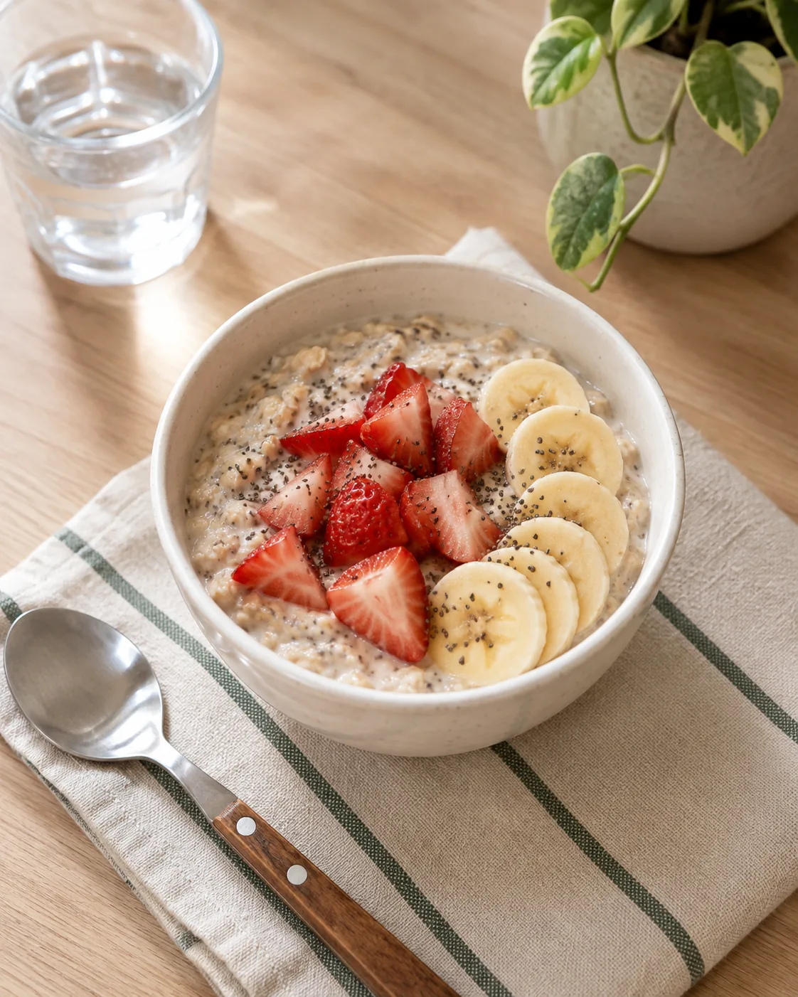 Avena cremosa con frutas